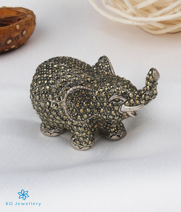 The Shining Elephant Silver Statuette