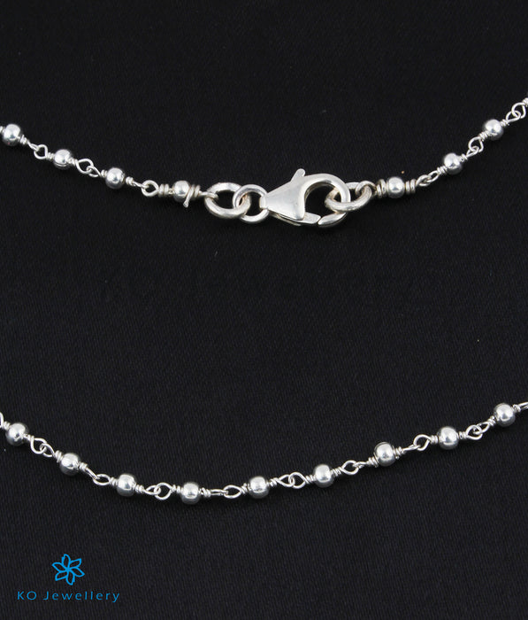 The Chandi Silver Anklets (Bright Silver)