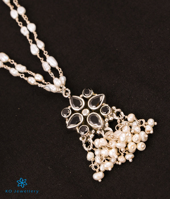 The Varsha Silver Pearl Necklace