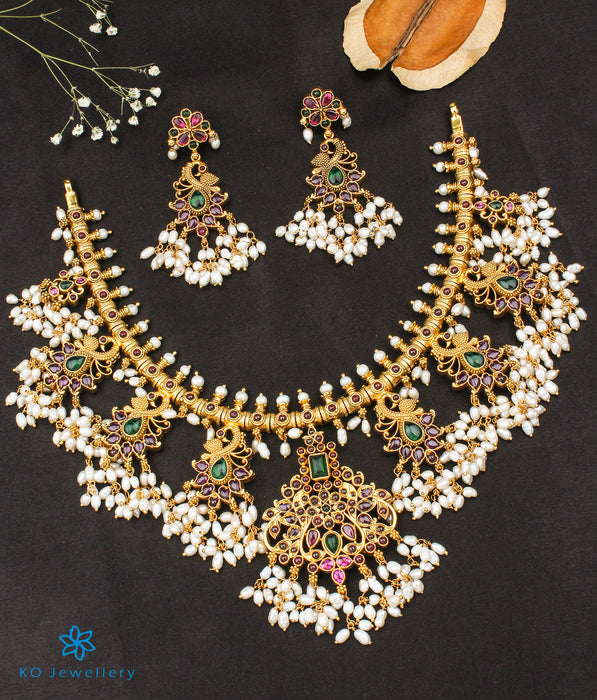 The Rachana Silver Guttapusalu Necklace (Short)