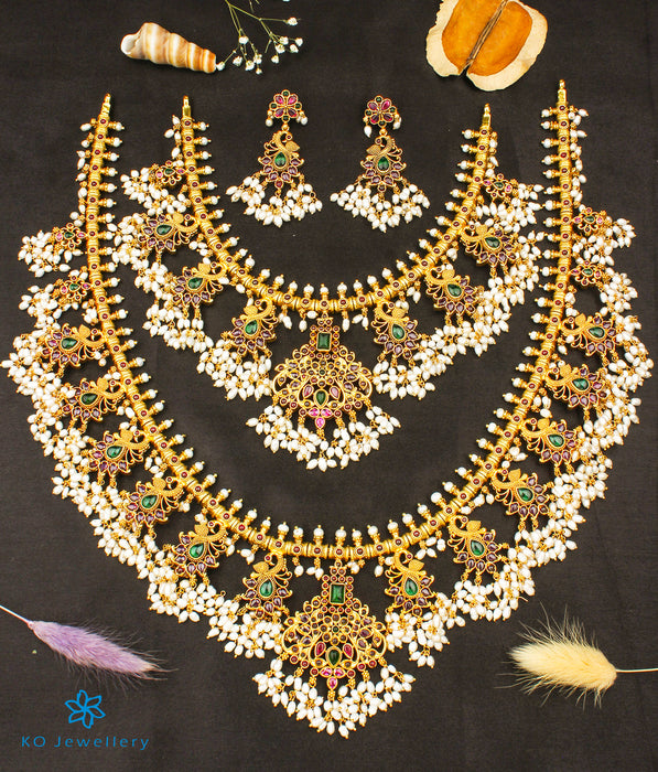 The Rachana Silver Guttapusalu Necklace (Set Of 2)