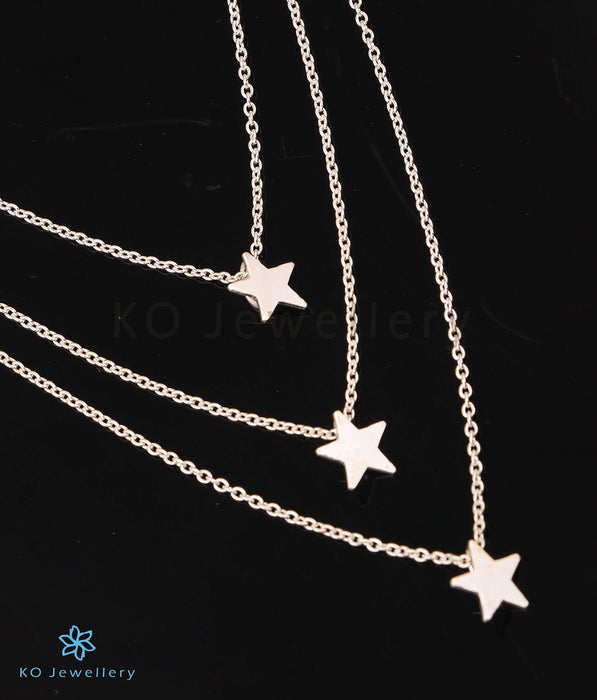 The Starry Sky Silver 3 Layered Necklace