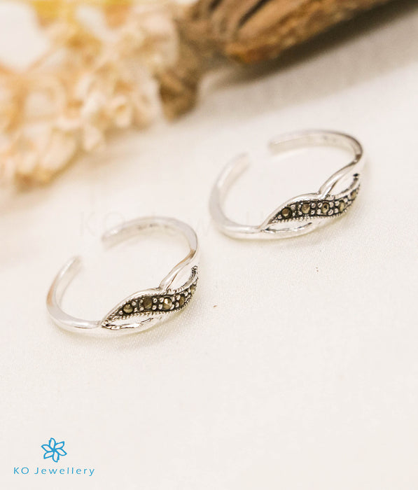 The Nousha Silver Marcasite Toe-Rings