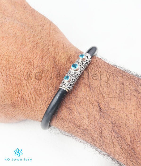 The Sarvam Silver Bracelet (Blue)
