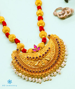 The Vaidehi Jomale Silver Necklace (Red)