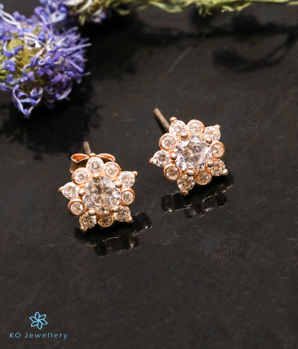 The Zarna Silver Rose-Gold Earrings