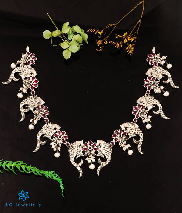 The Samhara Silver Choker Necklace  (Bright Silver)