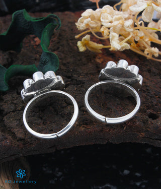 Sia Silver Toe-Rings (White)