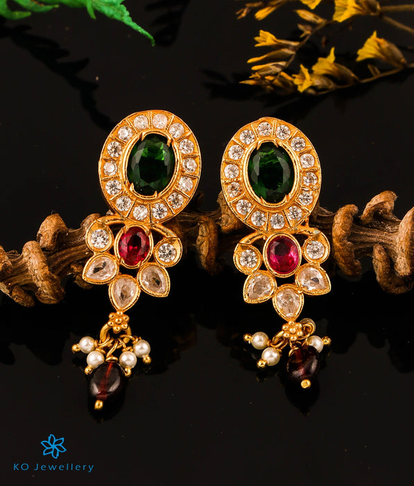 The Saket Silver Peacock Choker Necklace & Earrings