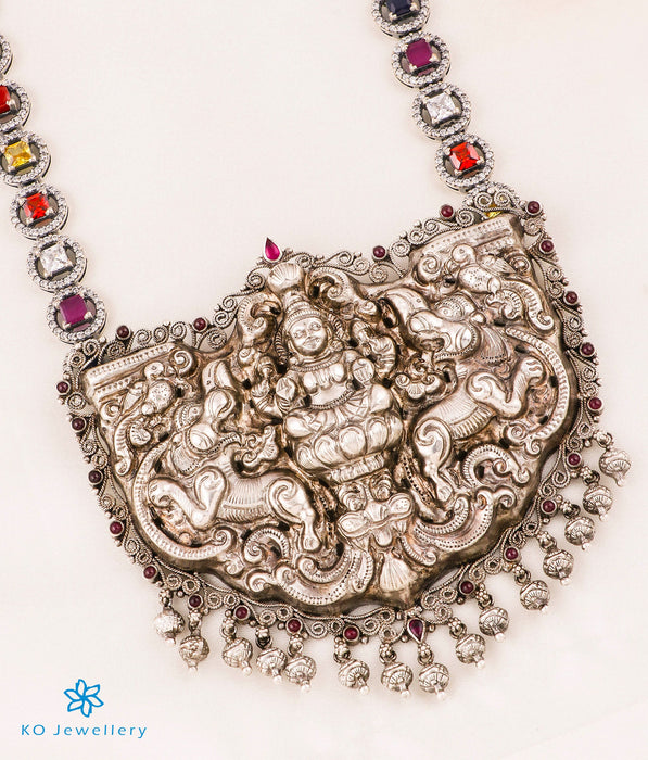 The Mahalakshmi Silver Navratna Necklace