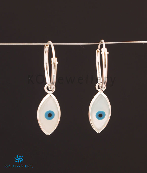 The Protective Evileye Silver Hoops
