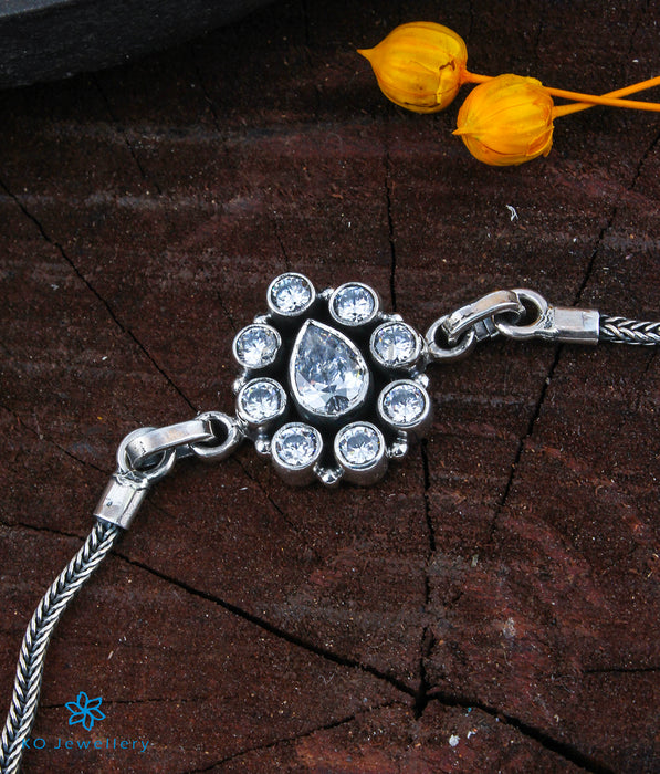 The Kyra Silver Gemstone Bracelet (White)