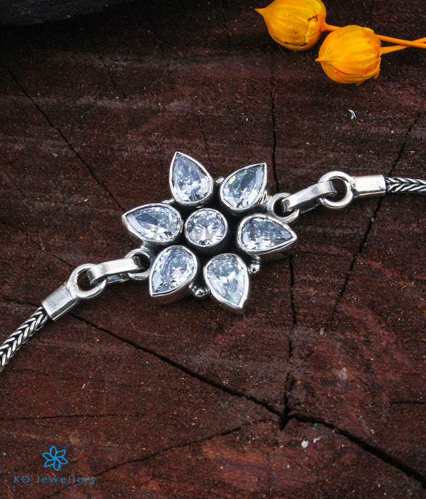 The Imara Silver Gemstone Bracelet (White)