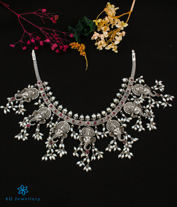 The Gajrup Silver Ganesha Guttapusalu Necklace