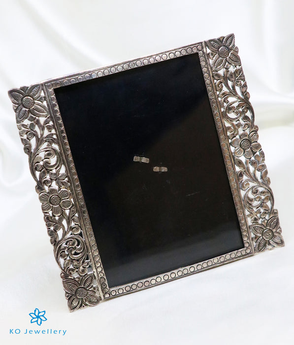 The Flora Sterling Silver Photo Frame