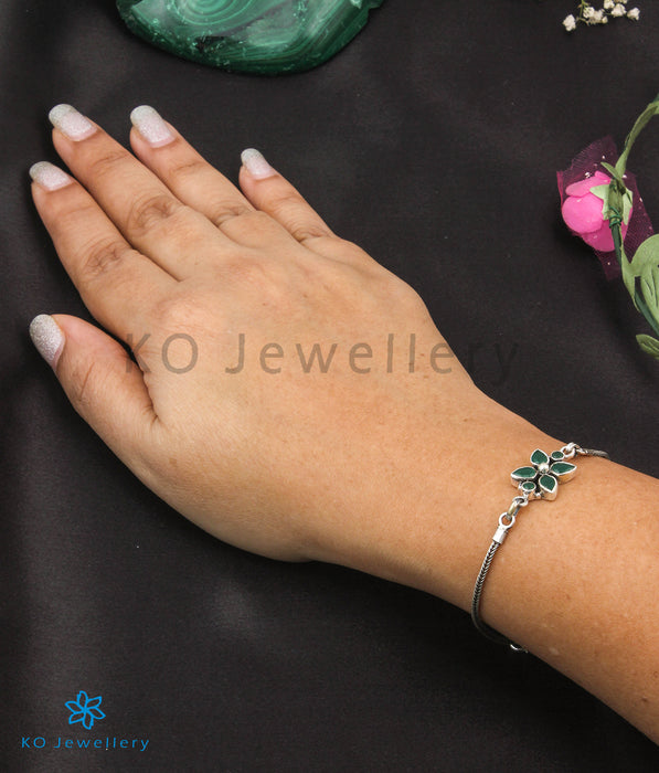 The Avni Silver Gemstone Bracelet (Pink)