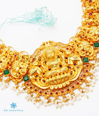 The Anagha Silver Lakshmi Nakkasi Necklace