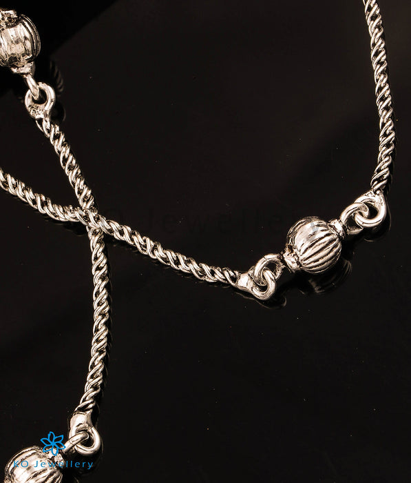 The Adrija Silver Chain Anklets