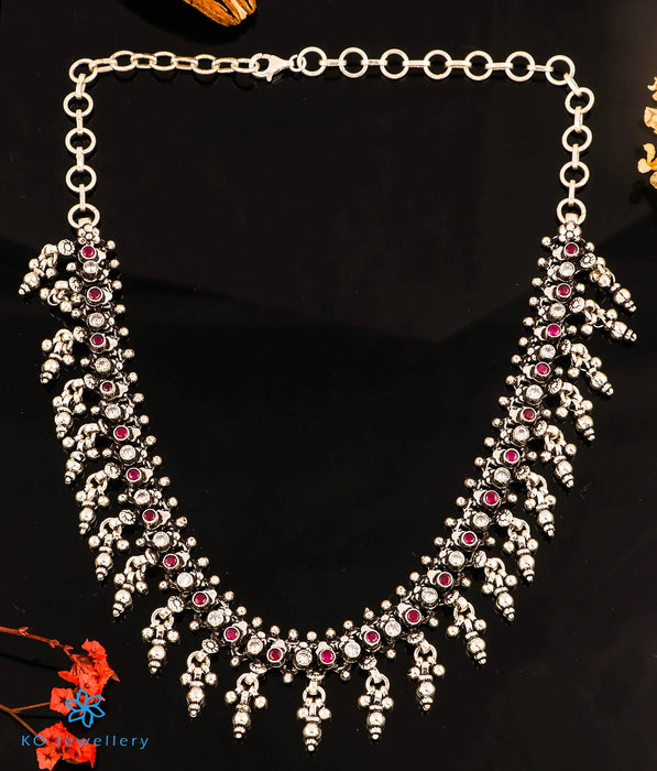 The Aqsa Silver Antique Gemstone Necklace