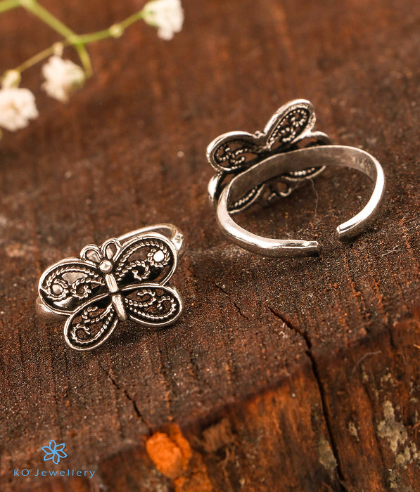 The Pretty Butterfly Silver Toe-Rings