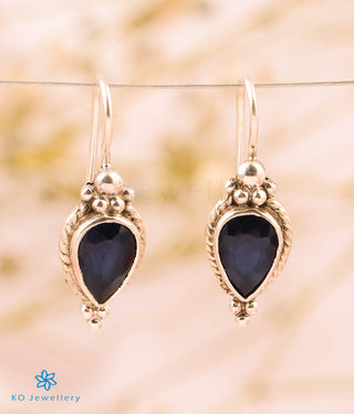 The Varna Silver Gemstone Earrings (Blue)