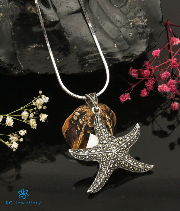 The Starfish Silver Marcasite Pendant