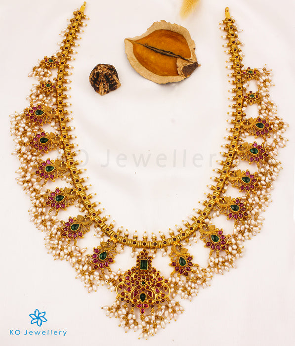 The Rachana Silver Guttapusalu Necklace (Long)