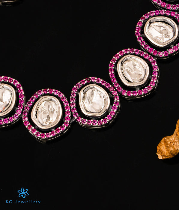 The Rumeha Silver Polki Necklace & Earrings