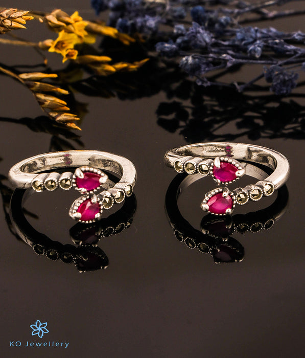 The Evershine Silver Marcasite Toe-Rings
