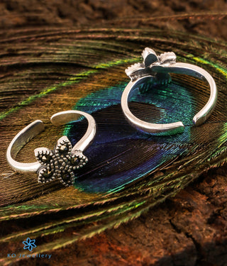 The Floriason Silver Marcasite Toe-Rings