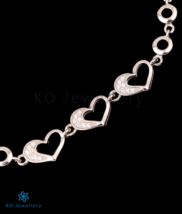 The Helena Heart Silver  Bracelet