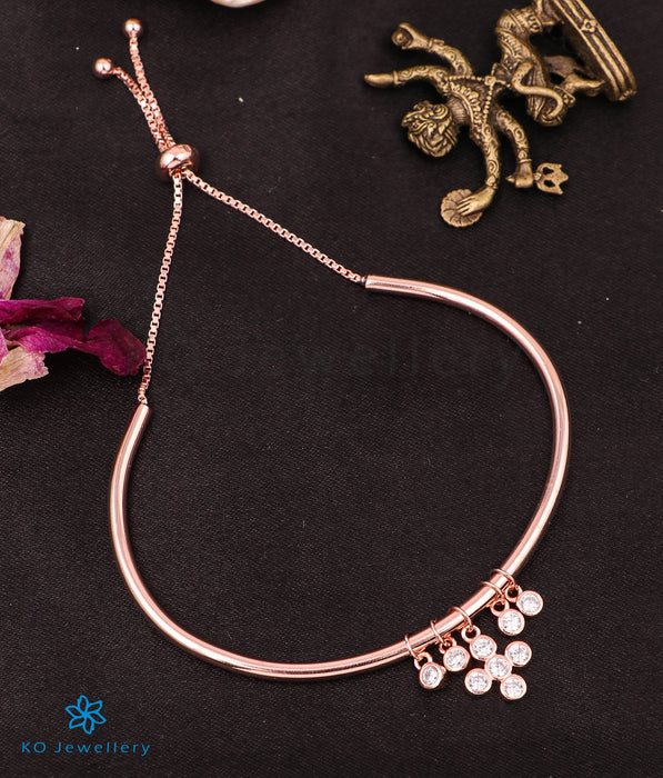 The Svasti Silver Rose- Gold Bracelet