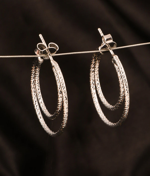 The Dvidha Silver Hoops