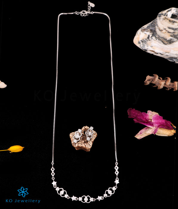 The Glenda Silver Necklace Set
