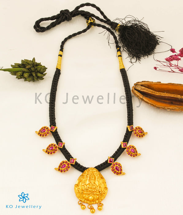 The Eesha Silver Ganesha Thread Necklace
