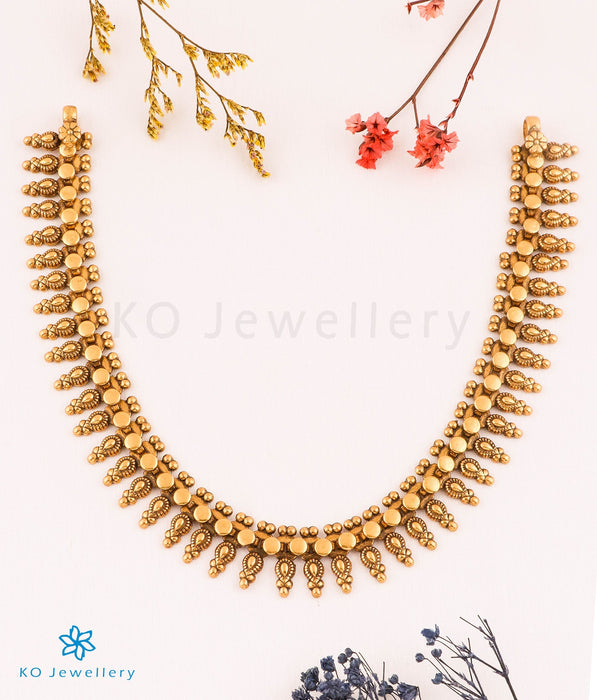 The Amulya Silver Antique  Necklace