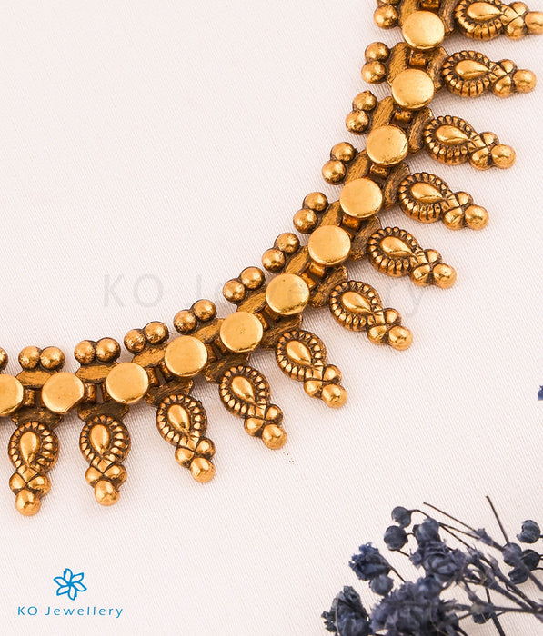 The Amulya Silver Antique  Necklace