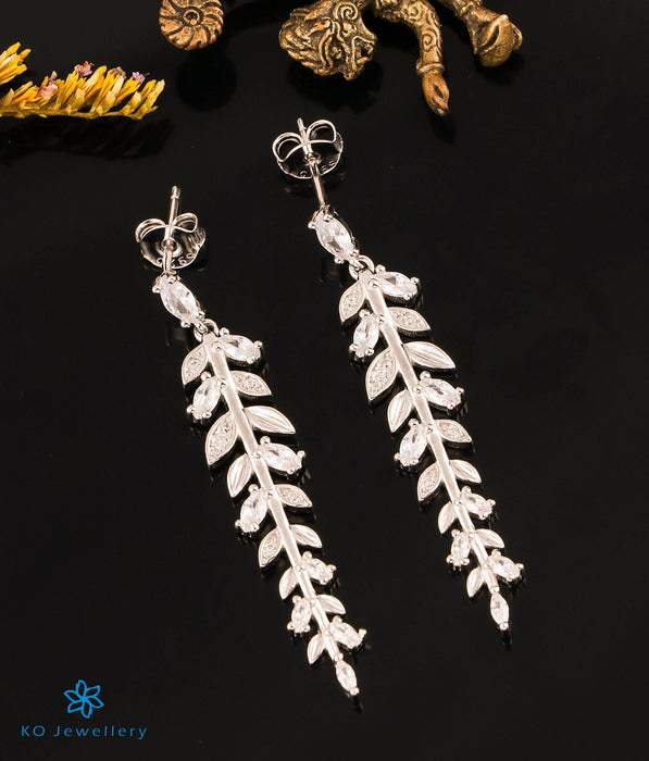 The Leafy Cocktail Silver Earrings