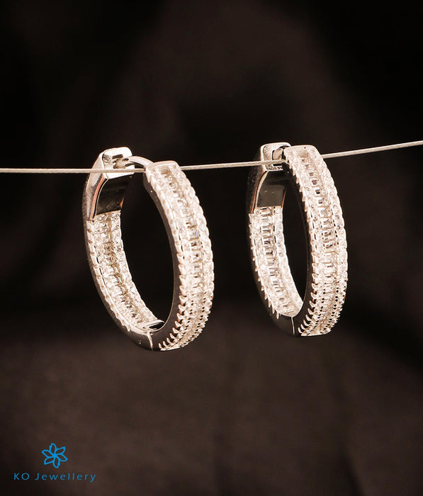 The Exotic Sparkle Silver Hoops