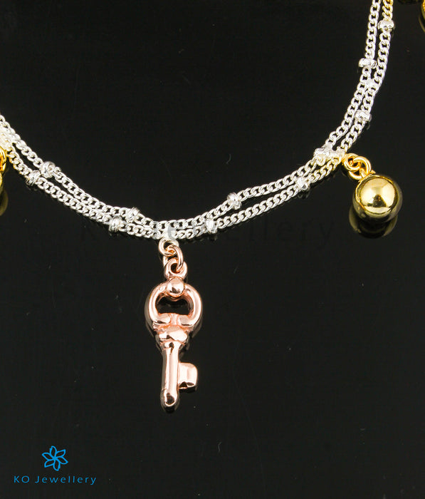 The Nazia Key Silver Charms Bracelet