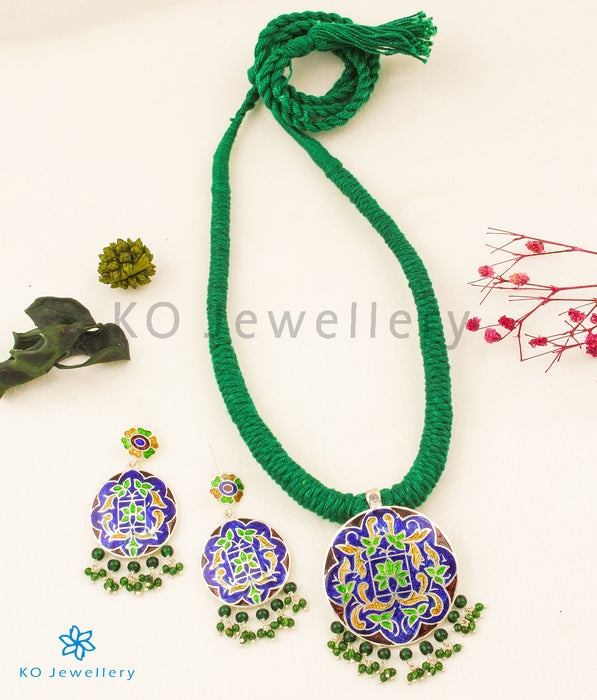 The Yuti Silver Meenakari Thread Necklace