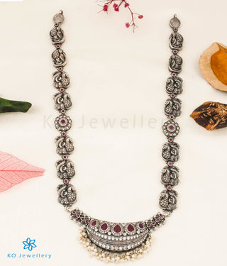 The Nitara Silver Peacock Nakkasi Necklace