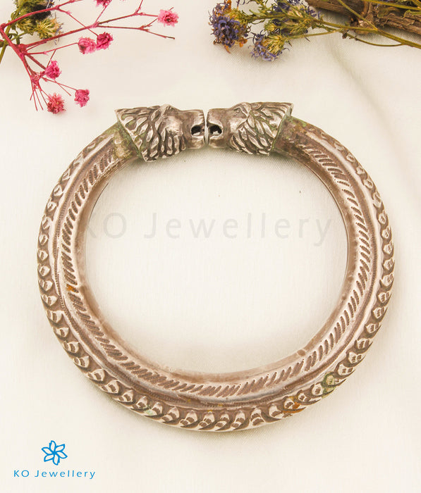 Copy of The Ajeya Silver Kada Bracelet (Size 2.8)