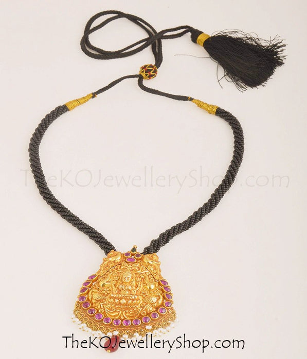 Heritage temple jewellery real gold plated pendant