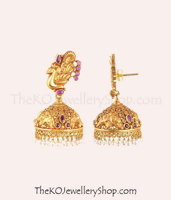 Striking temple jewellery earrings online shopping