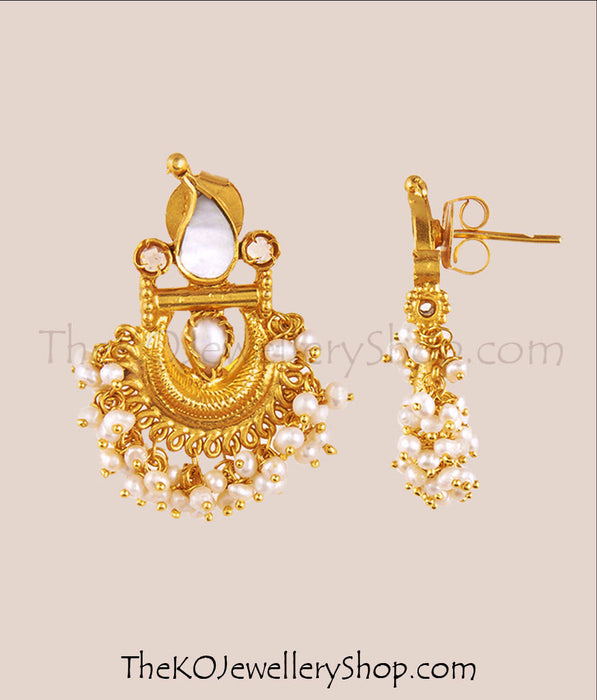 Bridal collection gold plated silver earrings for women shop online
