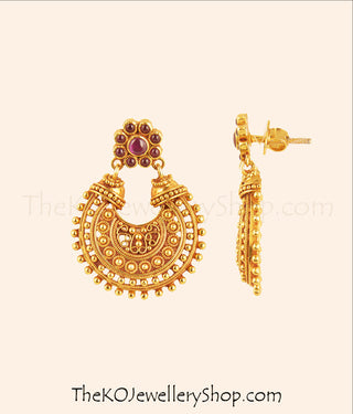 Buy online hand crafted gold dipped  silver earrings for women