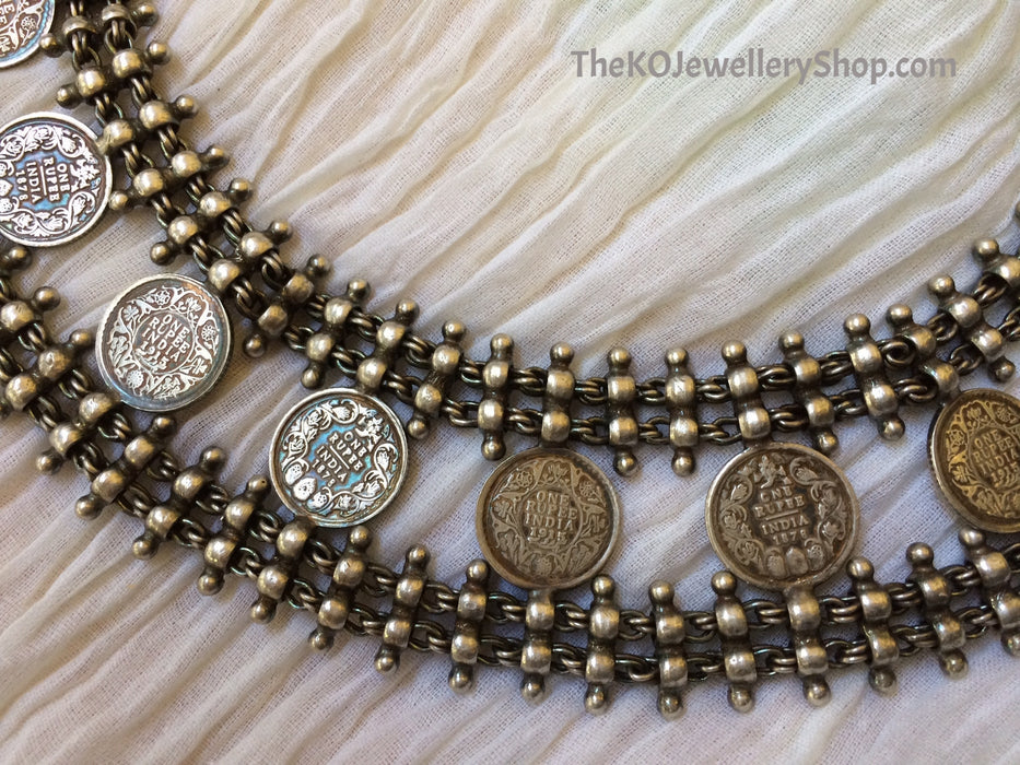 antique stunning coin necklace ethnic wear/office wear