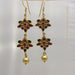 South Indian antique temple jewellery style floral pattern earrings