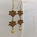 Pure 925 sterling silver dangler earrings with 24k gold plating